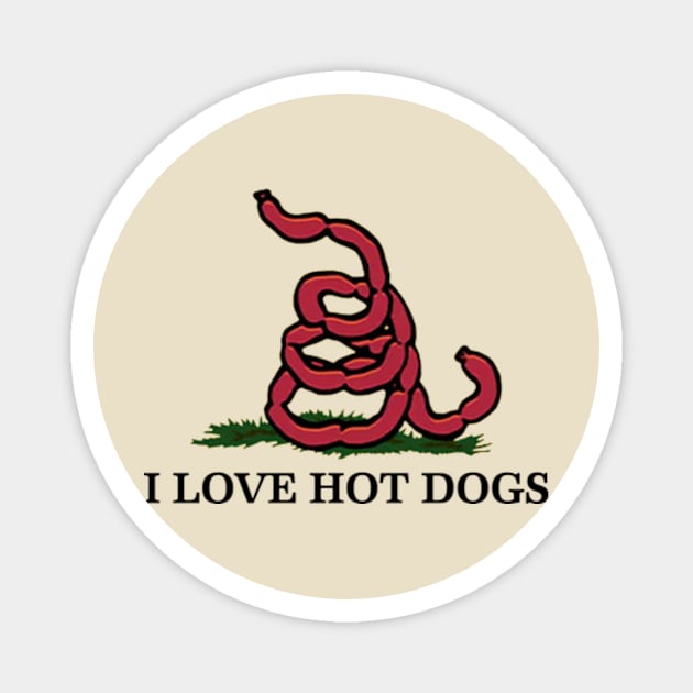 I Love Hot Dogs Magnet by Zayd ★★★★★